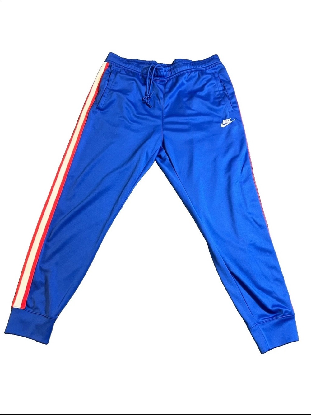 Nike Tribute Track Pants L joggers Red White Blue side stripe 4th Of July 76er’s